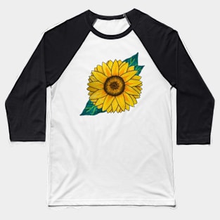 Sunflower Drawing Baseball T-Shirt
